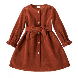 オーガニックコットンコーデュロイの女の子のドレス女の子のためのカスタムキッズドレス子供のための持続可能な服女の子の子供のドレス - Product Image 3