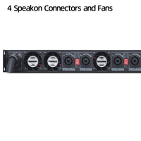 Amplificateur de puissance 4x2000W classe D en 8 ohms avec matériau en carbure de silicium et écran couleur TFT EN12004