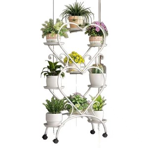 <span class=keywords><strong>Support</strong></span> <span class=keywords><strong>de</strong></span> plantes <span class=keywords><strong>à</strong></span> plusieurs niveaux pour salon, porte-<span class=keywords><strong>pot</strong></span> <span class=keywords><strong>de</strong></span> fleurs avec <span class=keywords><strong>roulettes</strong></span>, étagère pour plantes succulentes, étagère au sol moderne et simple - Product Image 5