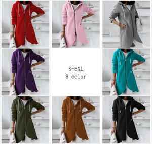 S-5XL automne/hiver nouveau <span class=keywords><strong>pull</strong></span> de rue personnalisé <span class=keywords><strong>pull</strong></span> en peluche long à <span class=keywords><strong>capuche</strong></span> à fermeture éclair - Product Image 4