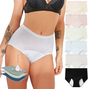 Culotte <span class=keywords><strong>Menstruelle</strong></span> Airtamay Taille Haute en Soie Glacée, <span class=keywords><strong>Protection</strong></span> Complète, 3 Couches, Anti-Fuite et <span class=keywords><strong>Lavable</strong></span> pour Femmes - Product Image 1