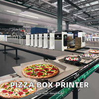 High Definition Pizza Box Printing Slotting Rotary Die Cutting Machine Corrugated Box Printing Machine