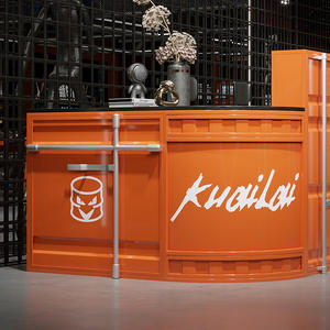 Mostrador de Bar de estilo Industrial, cajero de <span class=keywords><strong>Internet</strong></span>, celebridad, té de la leche, cafetería, billar de hierro, sala de baloncesto, gimnasio, escritorio de recepción - Product Image 2