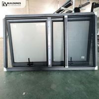 Fenêtre coulissante horizontale en aluminium sur mesure avec moustiquaire pour balcon de maison