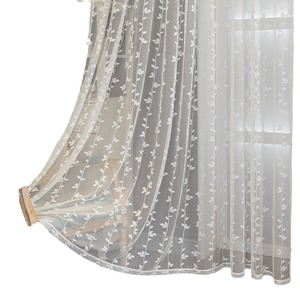 Rèm cửa voan ren trắng phong cách đồng quê Mỹ, chất liệu jacquard, dùng cho phòng khách, ban công, phòng ngủ - Product Image 5