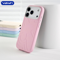 Coque Originale VAWI V-S01 en Silicone Liquide pour iPhone 17 16 15 14 Pro Max avec Anneau Magnétique