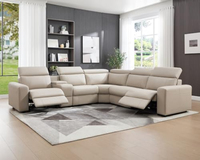 Ensemble de canapés inclinables électriques modernes en cuir PU avec télécommande, deux fauteuils inclinables - Mobilier de salon modulable