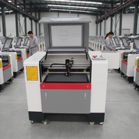 Machine de gravure laser CO2 pour mini-tampons en caoutchouc, refroidie par eau, CNC 60x40cm 540W