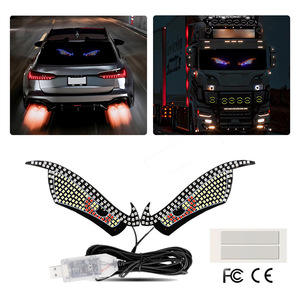 Lumière LED pour <span class=keywords><strong>vitre</strong></span> arrière de voiture, œil du diable, écran matriciel flexible RGB, lumières décoratives universelles - Product Image 3