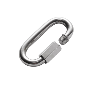 Stainless Steel Screw Lock Carabiner Connector Round Shape Industrial Hardware - Product Image 1