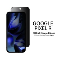 Protector de Pantalla de Privacidad Antiespía 2.5D para Google Pixel 10 Pro XL, Pixel 9 Pro XL, Pixel 8, 7, 6, Película de Vidrio Templado de Aluminio de Alta Calidad
