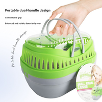 Cage de transport portable et respirante pour petits animaux de compagnie, idéale pour hamsters, lapins, chinchillas, hérissons et furets