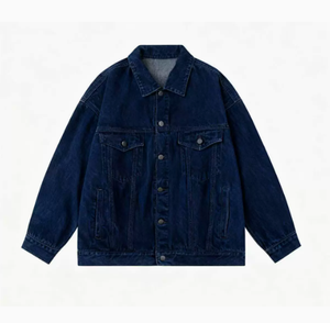 Vintage Washed <b>Denim</b> Jacket Retro Distressed <b>Denim</b> <b>Coat</b> Button Front Casual Outerwear for Spring Autumn - Product Image 6