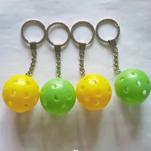 Mini Pickleball Personalisasi Hadiah Promosi Plastik Kreatif Pickleball Gantungan Kunci Menerima Menyesuaikan