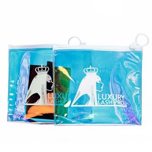 Custom Logo Holographic PVC Zipper <b>Bag</b> Reusable <b>Clear</b> Cosmetic Pouch for Travel Jewelry <b>Storage</b> Eco Friendly Waterproof Durable - Product Image 2