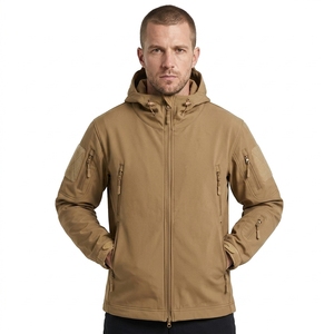 <span class=keywords><strong>Giacca</strong></span> <span class=keywords><strong>Softshell</strong></span> da Uomo in Pelle di Squalo Traspirante e Impermeabile Calda e Resistente all'Usura per Esterno con Chiusura a Cerniera Antivento - Product Image 6
