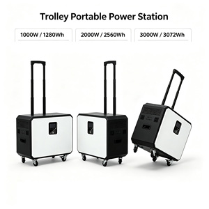 OEM Portable <b>Trolley</b> Solar Generator with Lithium Battery 2000W 2560WH MPPT Controller for <b>Camping</b> Outdoor Market - Product Image 2