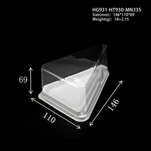 Nuevo Diseño de Contenedor Transparente para Rebanadas de Pastel Triangulares con Tenedores, Paquete de Contenedores Triangulares para Rebanadas de Pastel, Mini Pastel de Queso, Caja para Pastel - Product Image 2