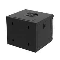 Kabinet Jaringan Dinding 10 Inci, Rak Server Mini SOHO Ringkas dengan Pintu Kaca Tempered & Panel Samping yang Dapat Dilepas