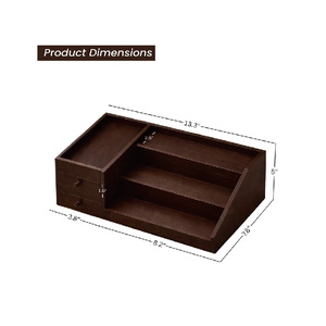 Organisateur de parfums en bois à 3 niveaux avec <span class=keywords><strong>tiroir</strong></span> de rangement - Product Image 2