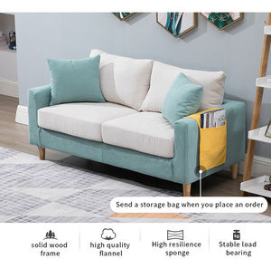 Set di divani in tessuto per soggiorno in stile moderno con rivestimento rimovibile - Product Image 3