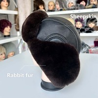 Gorro Ushanka de Piel de Conejo Rex, Impermeable, de Piel Animal Genuina, Personalizable, Unisex, para Invierno, Pesca y Fiestas al Aire Libre