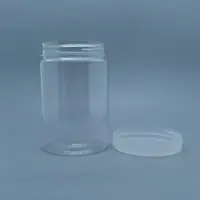 Bocaux en plastique transparents vides, pièces, 8OZ, pour le miel, rondes, de qualité alimentaire, en PET