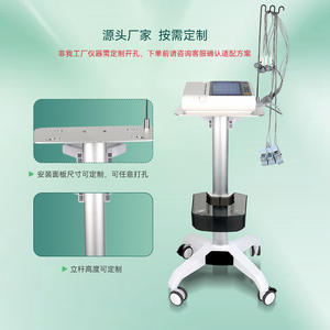 Chariot pour appareil ECG Promax MB106 en alliage d'aluminium, 1 niveau, durable, chariot d'hôpital à quatre roues, design minimaliste - Product Image 2