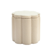 Repose-pieds en forme de fleur Bailey, nouveau modèle, avec plateau, grand volume de rangement, pouf, chaise de dortoir, tabouret pour salon