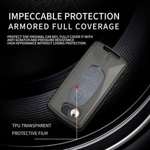 Boîtier de clé de protection en métal dur en alliage de zinc en Fiber de carbone étui de clé à distance pour <span class=keywords><strong>peugeot</strong></span> accessoires de clé de <span class=keywords><strong>voiture</strong></span> - Product Image 2