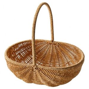 Cestino per il pane 15 pollici per bambini vuoto regalo da Golf ovale grande Rattan cotone corda con tavolo e coperchio in fibra Hotel Picnic Play - Product Image 4