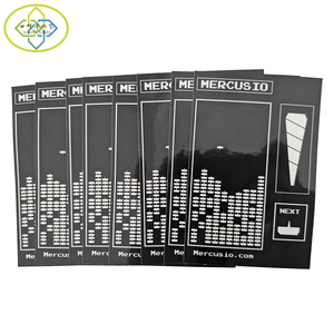 Etichetta Adesiva Personalizzata in <span class=keywords><strong>PVC</strong></span> Nero, Rettangolare, Impermeabile, Fustellata - Product Image 2