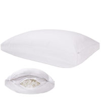 Oreiller hybride moderne Saint Glory, réglable, avec noyau en mousse à mémoire de forme déchiquetée, garnissage alternatif moelleux, soutien du cou