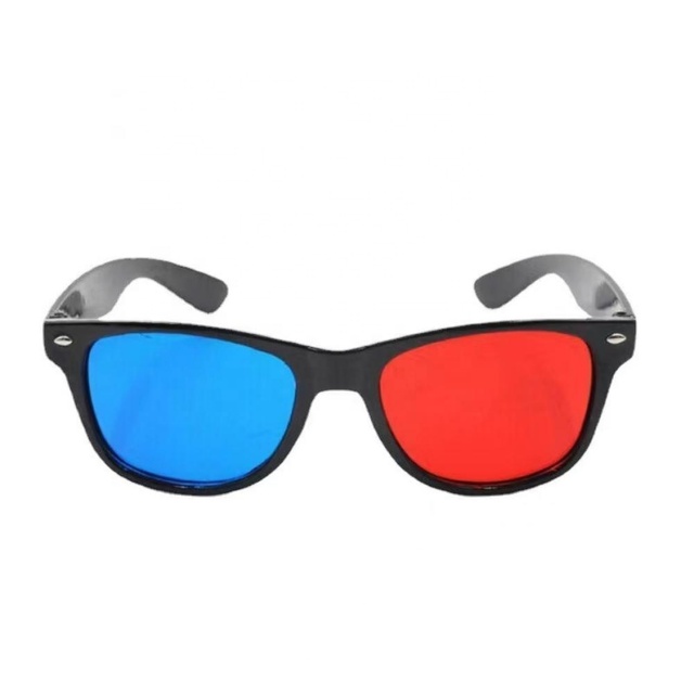 Stock Classic Durable Plastic 3D Anaglyph Glasses Red Blue Anti-scratch Cheap Price Red Cyan Plastic AR Hardware