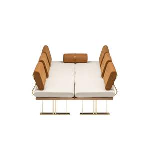 Juego de Comedor Moderno Rosse Joker para 6 Personas, con Estructura de Metal y Tapicería de Tela, Muebles de Jardín para Exteriores, Fácil de Limpiar - Product Image 2