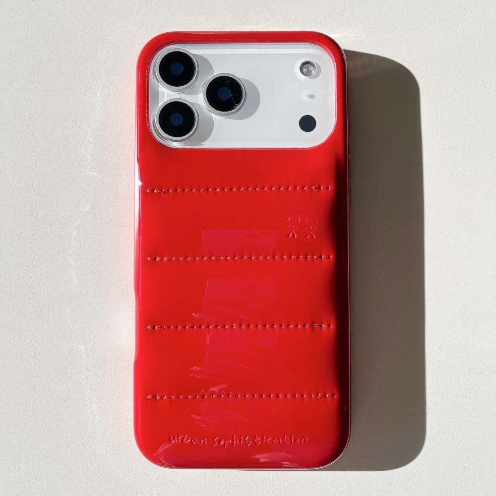 Chaqueta de plumas de moda europea y americana-rojo