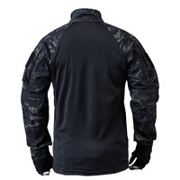 T-shirts tactiques d'extérieur pour hommes, uniforme d'entraînement, camouflage CP, manches longues, chasse, escalade, polyester, vêtements de sport