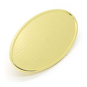 เข็มกลัดโลหะรูปวงรีสีทองแบบกำหนดเองสำหรับขายส่งจาก Edged - Product Image 2