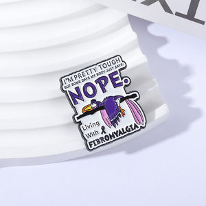 Pin de Esmalte Personalizado con la Frase 'I Am Pretty Tough but Some Days My Body Says NOPE', Broche de Fibromialgia, Joyería, Regalo - Product Image 2