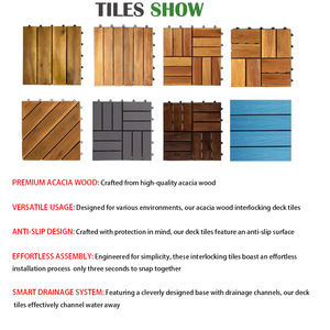 Magazzino di noi 27 pezzi incastro legno di Acacia ad incastro piastrelle per pavimenti per esterni - Product Image 5