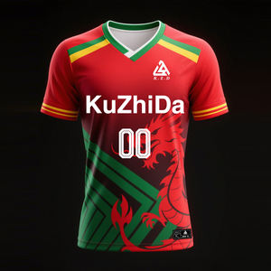 Hoge Kwaliteit Custom Logo Voetbal Jersey Uniform Groothandel Sublimatie T-Shirts Voetbalkleding - Product Image 1