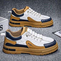 Nouvelles Chaussures Homme 2026 Style Coréen Tendance Baskets à Semelle Épaisse Respirantes Résistantes à l'Usure Semelle Extérieure en Caoutchouc à Lacets