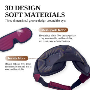 Masque de sommeil 3D ultra-doux <span class=keywords><strong>Leika</strong></span> Couvre-yeux occultant respectueux de la peau pour la nuit Masque pour les yeux en soie personnalisé Masque occultant confortable - Product Image 3