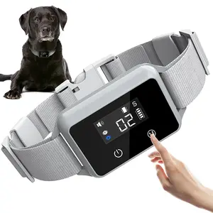 Wiederauf ladbare Smart Automatic LED Touchscreen Anti Barking Hunde training Rinden halsband mit Vibration