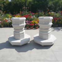 Pot de fleurs en marbre sur mesure, design et taille personnalisés, pot de fleurs moderne en marbre, vases en marbre pour la décoration de la maison