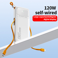 Power Bank Portabel 120W Pengisian Cepat 10000mAh Baterai Lithium Polymer Plastik, Produk Terlaris Lintas Negara