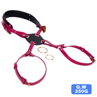 Correa en el Consolador Arnés usable BDSM Pantalones con correa Cinturones con pajarita Consolador usable Pantalones de cuero desmontables para mujeres y hombres