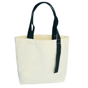 Sacs fourre-tout en toile naturelle avec logo personnalisé, fermeture épaule, réutilisables, lavables, pour courses, artisanat et décoration - Product Image 1