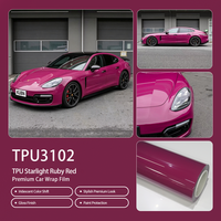 US Premium TPU Starlight Rubinrot Farbwechselnde PPF Selbstheilende 1,52*15m/Rolle Automotive Dekorative Folierung