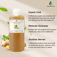 Huile de massage chauffante de haute qualité au gingembre et à l'armoise, naturelle et pure, idéale pour les soins de santé et les diffuseurs domestiques